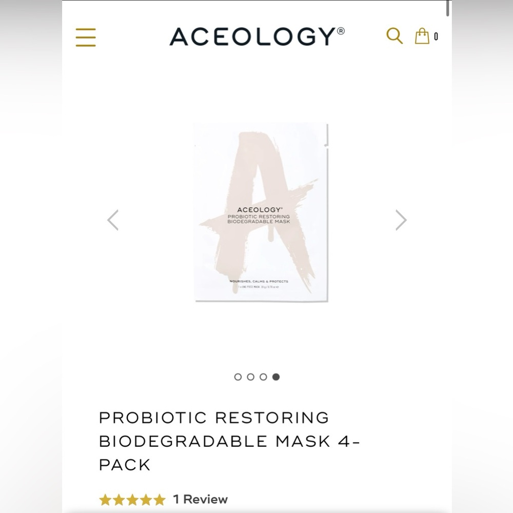 NIB- PROBIOTIC RESTORING BIODEGRADABLE MASK‎ 4-
PACK - Picture 3 of 11